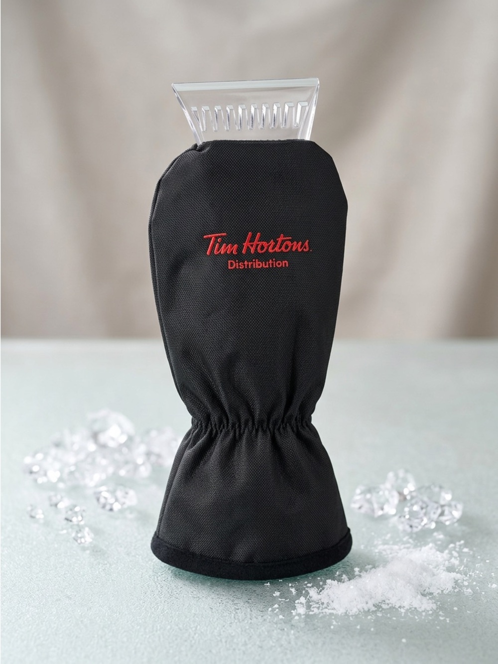 Tim Hortons Distribution Ice Scraper Mitt Glove Winter Car Windshield Promo Rare